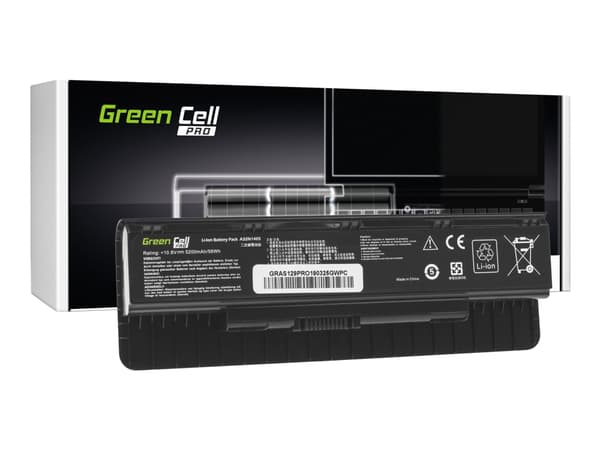 Green Cell PRO - Batteri til bærbar PC (tilsvarer: ASUS A32N1405) - litiumion - 6-cellers - 5200 mAh - svart - for ASUS N551JB; N551JK; N551JM; N551J