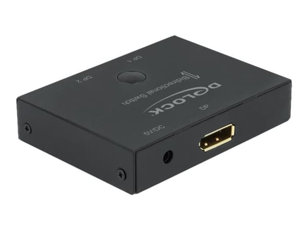 Delock DisplayPort 2 - 1 Switch bidirectional 8K 30 Hz - Video-/ljudomkopplare - 2 x DisplayPort - skrivbordsmodell