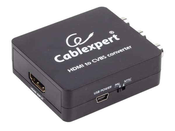 Cablexpert - Video adapter - HDMI, mini-USB type B (kun strøm) hunn til RCA hunn - 1080p-støtte