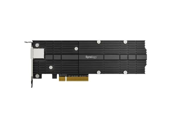 Synology E10M20-T1 - Nettverksadapter - PCIe 3.0 x8 lav profil - 10Gb Ethernet x 1 - for Synology RS820, SA3400, SA3600; Disk Station DS1618, DS1819, Sort