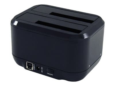 LC Power LC-DOCK-U3-III - HDD-dokkestasjon - brønner: 2 - 2,5" / 3,5" delt - SATA - USB 3.0 - svart