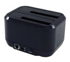 LC Power LC-DOCK-U3-III - HDD-dokkestasjon - brønner: 2 - 2,5" / 3,5" delt - SATA - USB 3.0 - svart