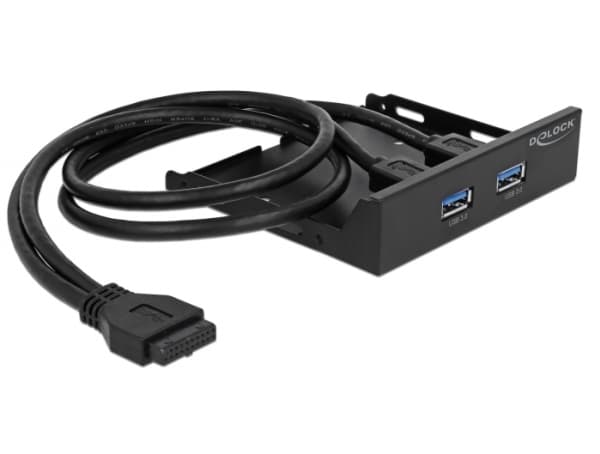 Delock - Lagrings-porttipaneeli - USB 3.0 x 2 - lajittelu