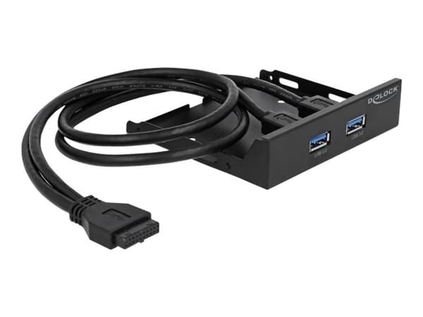 Delock - Lagrings-porttipaneeli - USB 3.0 x 2 - lajittelu