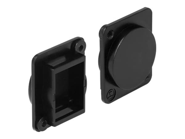Delock D-Type cover - Outlet cover - svart (en pakke 4)