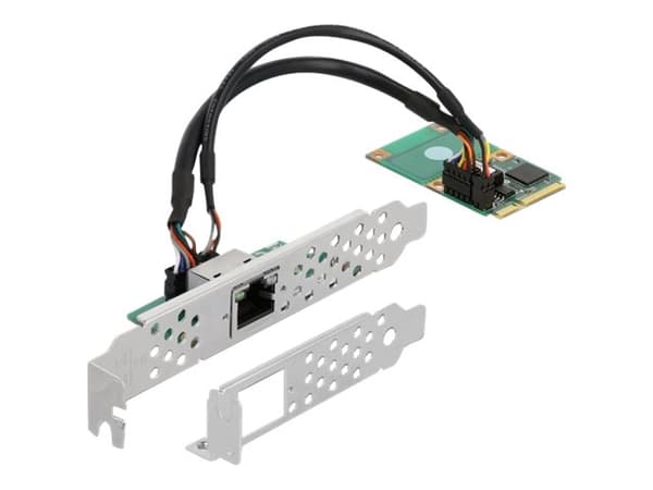 Delock Mini PCIe I/O PCIe full size 1 x RJ45 Gigabit LAN - Nettverksadapter - PCIe Mini Card - Gigabit Ethernet x 1