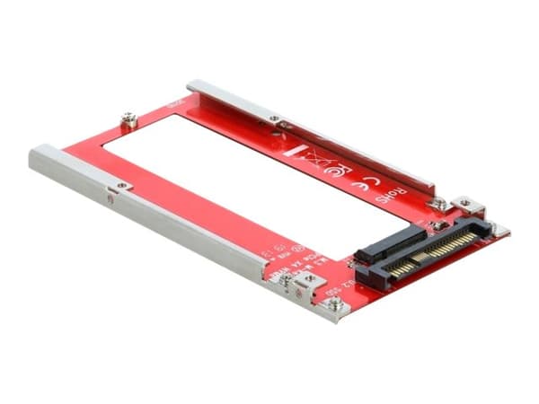 DeLOCK U.2 til M.3 / NF1 Converter - Grensesnittadapter - NF1 (NF1) - U.2 NVMe - U.2 (64077) Rød, Sølv