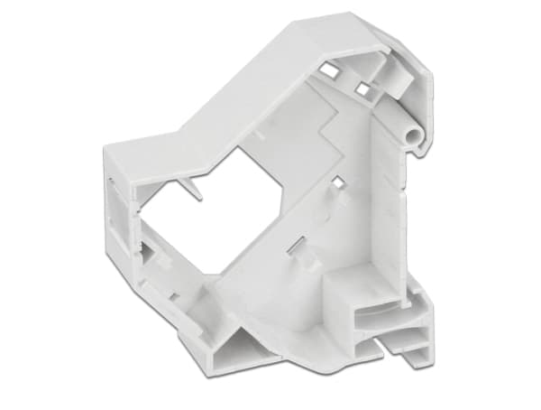 Delock - Modulinnleggs DIN-skinne monteringsbøyle - skinnemonterbar - hvit - 1 port