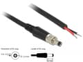 Miniatyrbilde 4 av 4: Delock - Strømkabel - DC-jakk 5,5 mm x 9,5 mm (ID: 2,5 mm) (hann) til uisolert tråd - 18 V - 2 A - 95 cm - svart