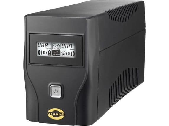 Orvaldi VPS 600, Linje-Interactive, 0,6 kVA, 360 W, Pure sine, 220 V, 240 V Sort