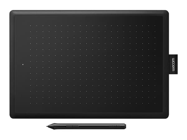 Wacom One by Wacom - Digitaliserare - höger- och vänsterhänta - 21.6 x 13.5 cm - elektromagnetisk - kabelansluten - USB - svart, röd