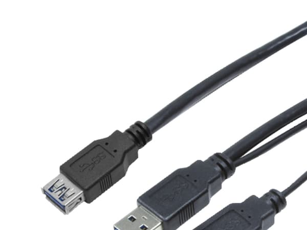 LogiLink - USB-kaapeli - Micro-USB Type B (han) til USB Type A, USB Type A (kun strøm) (han) - 1 m - lajittelu