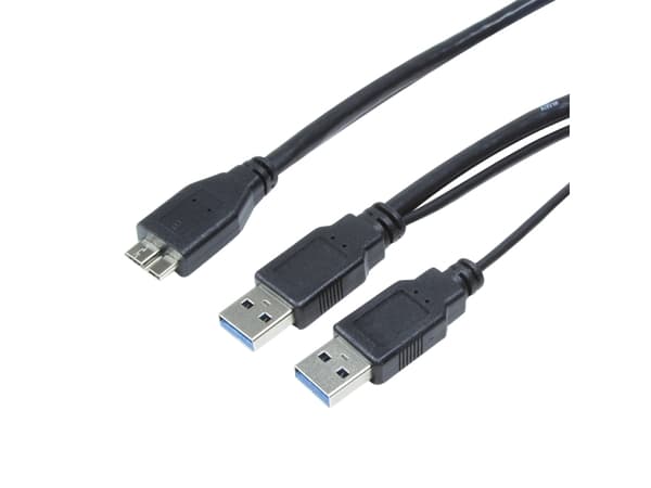 LogiLink - USB-kaapeli - Micro-USB Type B (han) til USB Type A, USB Type A (kun strøm) (han) - 1 m - lajittelu