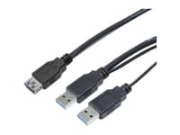 LogiLink - USB-kaapeli - Micro-USB Type B (han) til USB Type A, USB Type A (kun strøm) (han) - 1 m - lajittelu