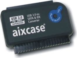 Aixcase blackline AIX-BLUSB3SI-PS - Tallennusohjain OneTouchEasy-Kutton (OTK) - 1.8", 2.5", 3.5", 5.25" - ATA / SATA 3Gb/s - USB 3.0