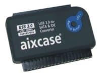 Aixcase blackline AIX-BLUSB3SI-PS - Tallennusohjain OneTouchEasy-Kutton (OTK) - 1.8", 2.5", 3.5", 5.25" - ATA / SATA 3Gb/s - USB 3.0 Svart