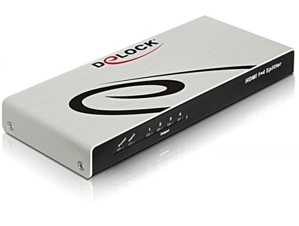 Delock HDMI Splitter - Video/lyd-splitter - 4 x HDMI - stasjonær