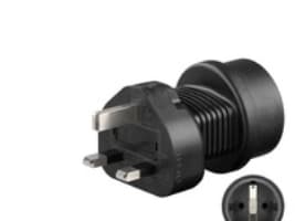 Microconnect PETRAVEL1, Tyyppi F, Tyyppi F, 230 V, Musta, Uros/naaras, 38 g