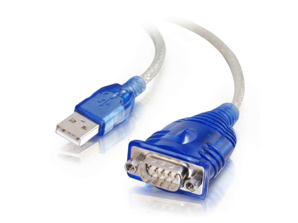 C2G USB to DB9 Serial Adapter Cable - Seriell adapter - USB - RS-232 - blå