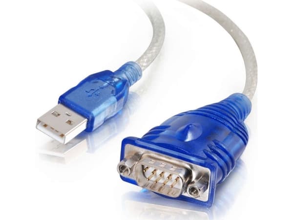 C2G USB to DB9 Serial Adapter Cable - Seriell adapter - USB - RS-232 - blå