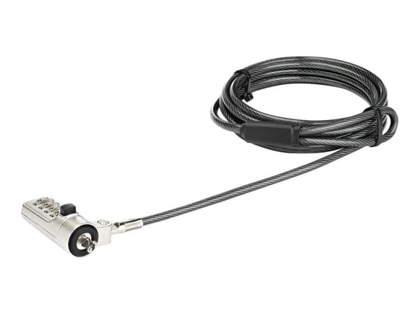 StarTech.com 6.5’ (2m) Laptop Cable Lock, 4 Digit Combination Laptop/Desktop Security Cable Lock for Wedge Slot Computers/Laptops, Anti-Theft Vinyl-C