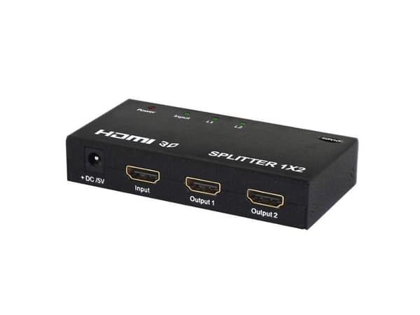 SAVIO CL-42 1x2 HDMI Splitter - Video/audiosplitter - 2 x HDMI - skrivbordsmodell