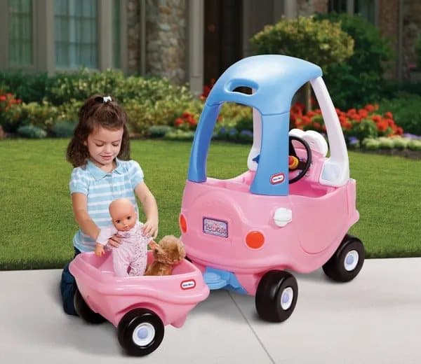 Little Tikes Cozy Coupe Trailer, 1,5 vuosi/vuosia, 2 renkaita, Sininen, Vaaleanpunainen