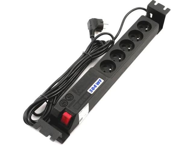 Atrack 19'' Panel 5x220V ACAR A-504, 3m Sort