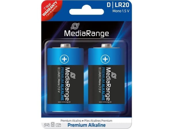 MediaRange Premium MRBAT109 - Batteri 2 x D - alkaliskt - 11900 mAh