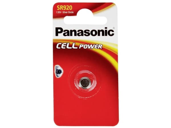 Panasonic SR-920, Engångsbatteri, 1,55 V, 45 mAh, 9,5 mm, 9,5 mm, 2,05 mm