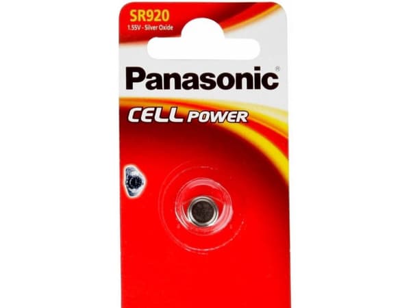 Panasonic SR-920, Engångsbatteri, 1,55 V, 45 mAh, 9,5 mm, 9,5 mm, 2,05 mm
