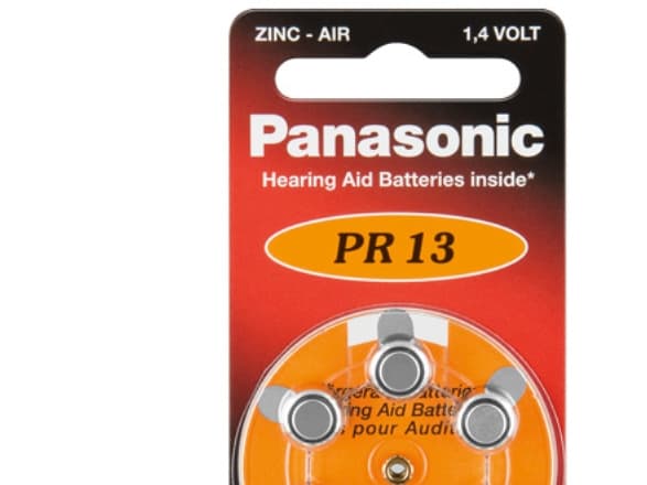 Panasonic V13 6-BL (PR48/PR13H), Kertakäyttöinen akku, Sinkki-ilma, 1,4 V, 6 kpl, 310 mAh, Hopea