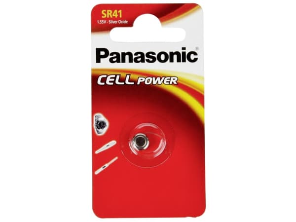 Panasonic SR41, Single-use battery, Nickel-oxyhydroxid (NiOx), 1,55 V, 45 mAh, 7,9 mm, 7,9 mm