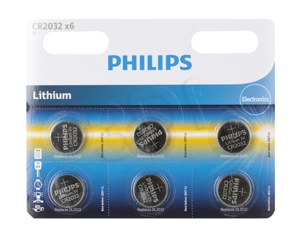 Philips Minicells CR2032P6 - Batteri 6 x CR2032 - Li - 210 mAh
