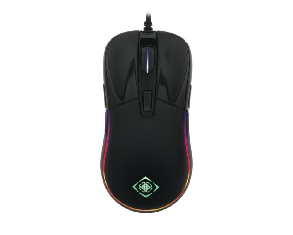RGB Optisk Svart Glossy Gaming Mus