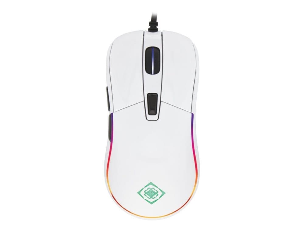 RGB Optisk Vit Glossy Gamingmus