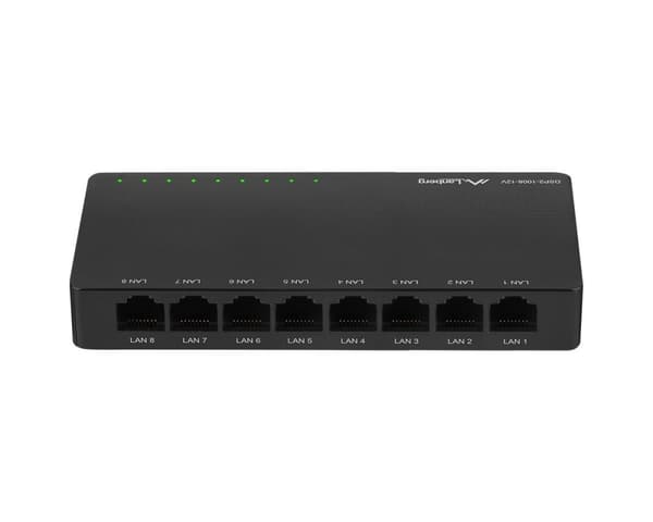Nettverkswitch 8-portar 100/1000 Mbps V12