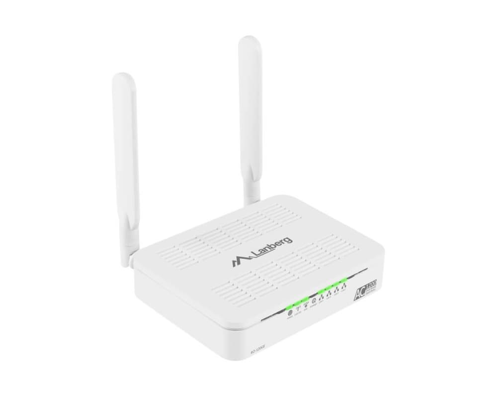 Trådløs Router DSL AC1200 4-portar LAN 1GB 2T2R MIMO 2.4 & 5GHZ IPTV Support