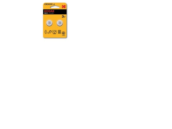 Kodak CR2032, Kertakäyttöinen akku, CR2032, Litium, 3 V, 2 kpl, 210 mAh