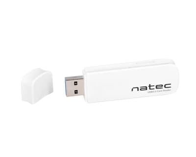 Card Reader Scarab SD/Micro SD USB 3.0 Valkoinen -Muistikortinlukija