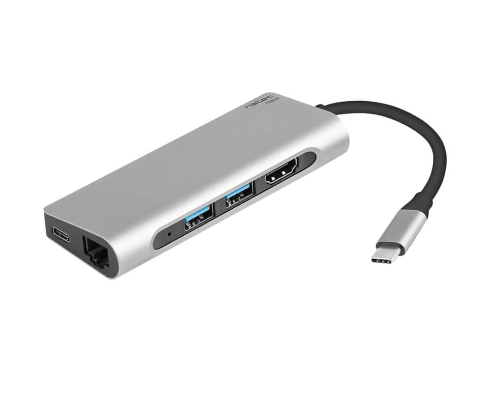 Multi Port Fowler USB-C til 2xUSB 3.0/HDMI 4K/RJ45/TYPE-C/SD/MICRO SD