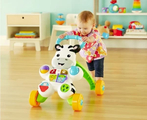 Fisher Price interaktiv rullator - Zebra (DPL53), på polsk