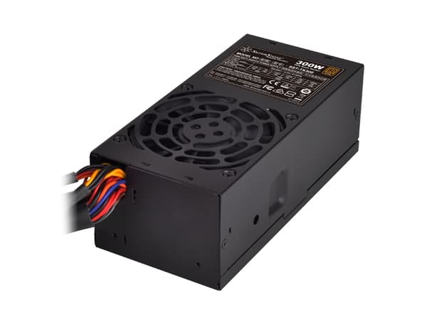 SilverStone TFX Series SST-TX300 - Strømforsyning (intern) - TFX12V / ATX12V 2.4 - 80 PLUS Bronze - AC 100-240 V - 300 watt - aktiv PFC - svart