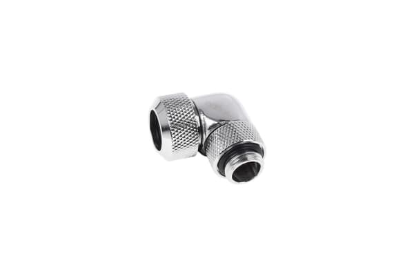 Alphacool Eiszapfen 13 mm HardTube compression fitting 90° rotatable G1/4 - Vinkelarmatur for væskekjølesystemskompresjon - krom