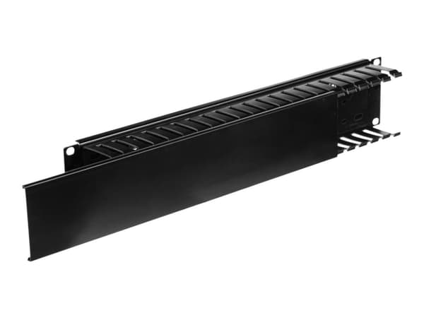 Netrack - Kabelorganisator - sort - 2U - 19"