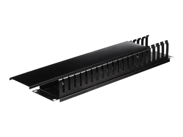 Netrack - Kabelorganisator - sort - 2U - 19"