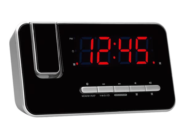 Clockradio Denver CRP-618 - Ur - Digital - FM - PLL - LED - 3,05 cm - (1.2") - Rød