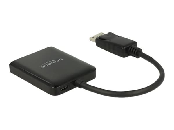 Delock Displayport 1.2 Splitter 1 x Displayport in > 2 x HDMI out 4K 30 Hz - Video/audiosplitter - 2 x HDMI - skrivbordsmodell