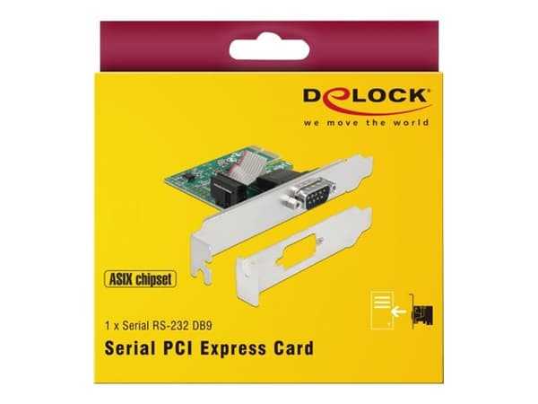 Delock PCI Express Card to 1 x Serial RS-232 - Seriell adapter - PCIe 2.0 lav profil - RS-232 x 1
