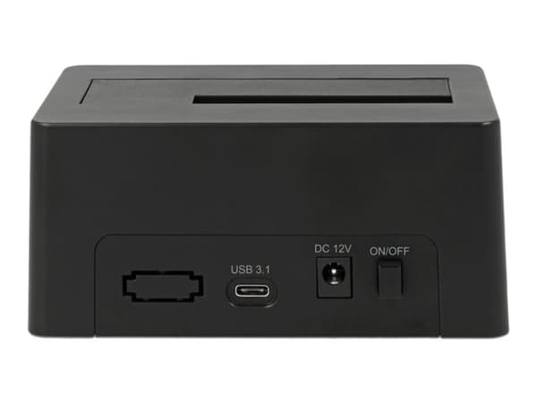 Delock - HDD-dokkestasjon - brønner: 1 - SATA 6Gb/s - USB 3.1 (Gen 2) - svart